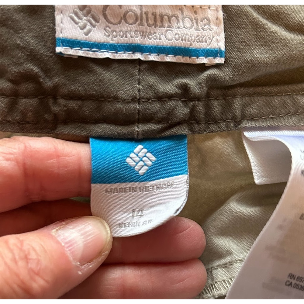 Columbia Sportswear 14 Regular Khaki 100% Cotton Hiking Casual Outdoor Pants - Picture 9 of 9